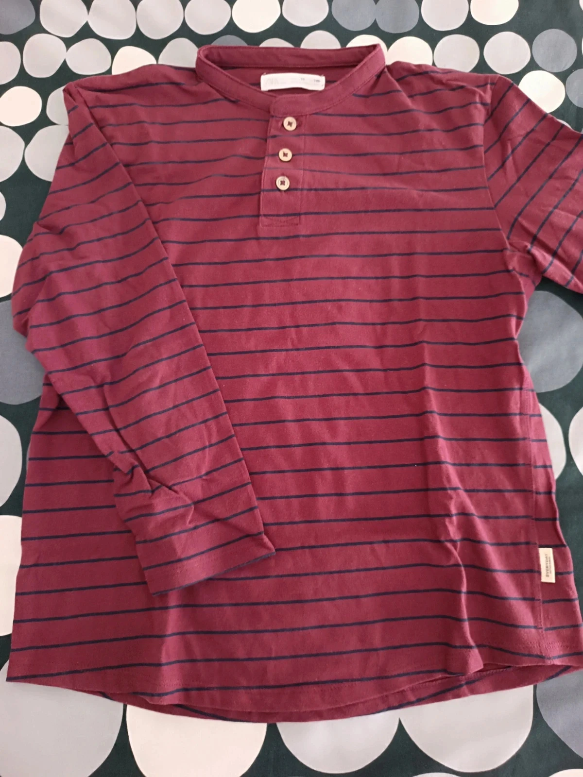 Camisola Zara niño 10 años rayas burdeos – photo 4